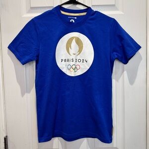 NWOT Olympic Games Paris 2024 Boys 14A Short Sleeve Tee Blue